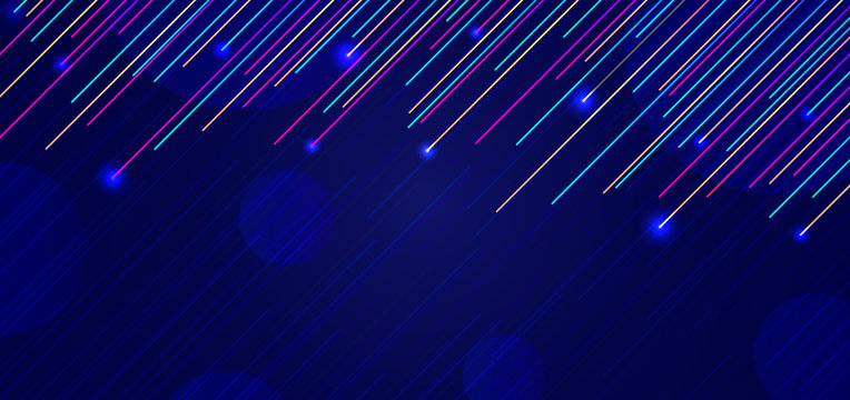 Colorful line pattern star fall concept light flare abstract  background