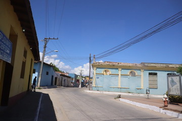 キューバの中部、古都トリニダー（トリニダード　Trinidad）の街並み
