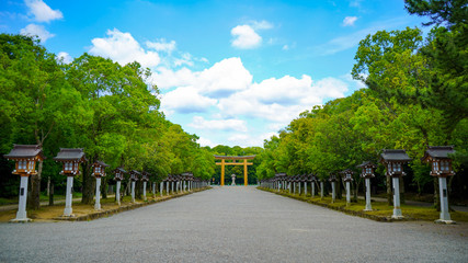 静寂な夏のある日の参道