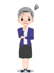 白髪のきれいな女性