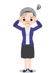 白髪のきれいな女性