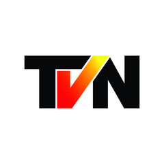 Obraz premium Letter TVN simple monogram logo design