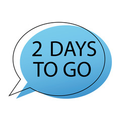 Countdown time. Two days left. Until the end of 2 days. Remaining time in the speech. Vector image. Stock template.