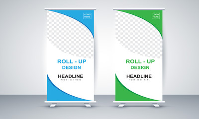 Corporate roll up banner design template