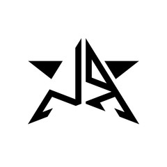 Initial Star Monogram Logo NR