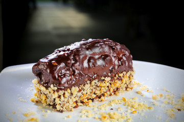 chocolate cake with banana