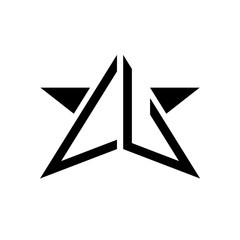 Initial Star Monogram Logo VU
