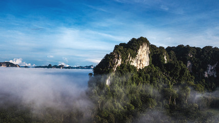 Obraz premium aerial view landscape of Mountain in Krabi Thailand