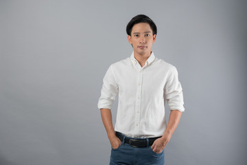 Fototapeta premium portrait asian young man, teenager 