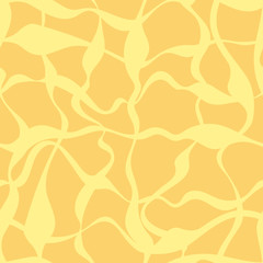 chaotic yellow curves. simple repetitive background. vector seamless pattern. textile fabric swatch. wrapping paper. continuous print. design element for phone case, home decor, apparel