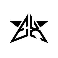 Initial Star Monogram Logo EX