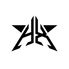 Initial Star Monogram Logo HX