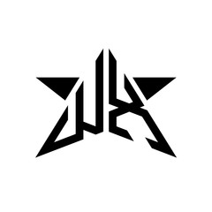 Initial Star Monogram Logo WX