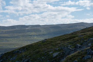 mountain landscape with blue sky