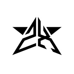 Initial Star Monogram Logo ZX