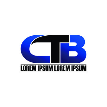 CTB letter monogram logo design vector