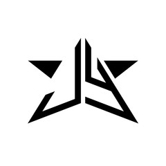 Initial Star Monogram Logo JY