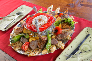 mix of kebabs feast meal