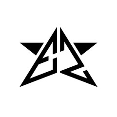 Initial Star Monogram Logo EZ