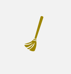 broom vector icon for cleaning floors