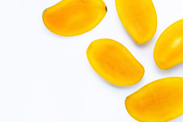 Tropical fruit, Mango  on white background.