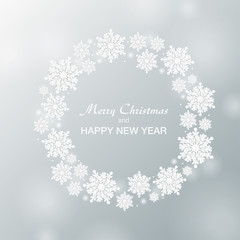 Vector banner for Christmas, New Year, snowflakes