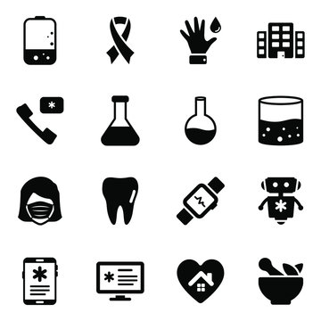 
Pack of Medical solid Icons 
