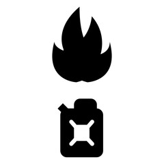 Fire from fuel icon