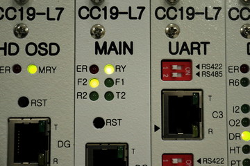 전기 전자 회로 기판을 찍은 사진