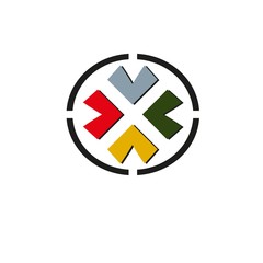 Obraz premium company logo with abstract shape design 