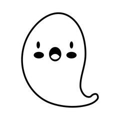 halloween ghost style line icon