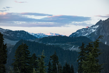 sunset in the mountains