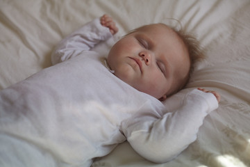 Cute little sleeping baby