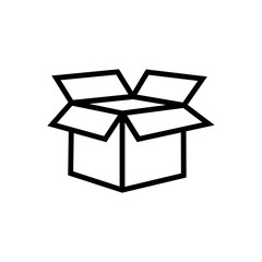 Box vector icon line style.