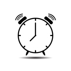 Isolated clock and alarm clock vector icon. Simple watch icon. EPS 10. 