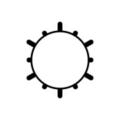 Sun light. Sun icon for simple flat style weather ui design.