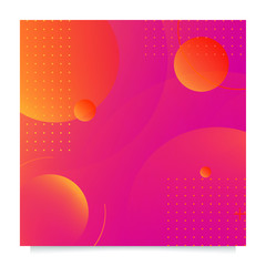 Realistic Abstract Poster with Fluid Shapes on Colorful Background