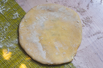 delicious tortillas of dough with filling