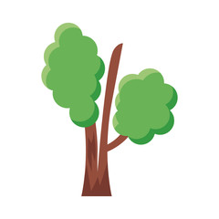 branched tree flat style icon