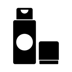 makeup product in bottle silhouette style icon