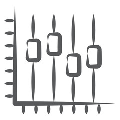 
Data representing graph, doodle line icon of box plot 
