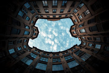 St. Petersburg. Cities of Russia. Well courtyards. Petersburg courtyards. Petersburg architecture. Summer in St. Petersburg. Travel across Russia.