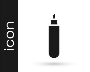 Grey Marker pen icon isolated on white background. Vector Illustration.