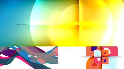 Collection of modern geometric abstract vector backgrounds