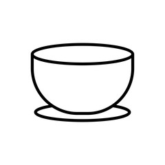 Bowl line icon. Design template vector