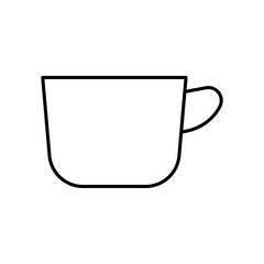 Glass line icon. Design template vector