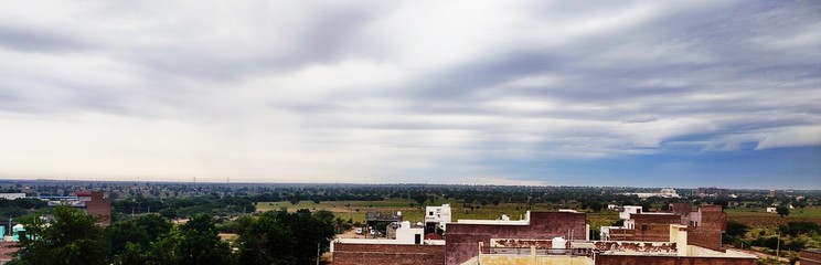 Fototapeta na wymiar panoramic view of the city bikaner