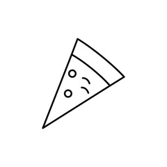 Pizza line icon. Design template vector