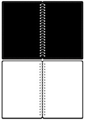 スケッチブック リングノート 表紙とページのセット イラスト ベクター ※A4のサイズ
