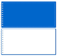 スケッチブック リングノート 表紙とページのセット イラスト ベクター ※A4の三つ折りサイズ
